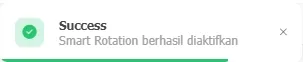Konfirmasi Smart Rotation Aktif