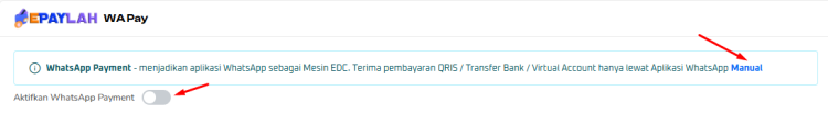 Aktifkan WA Pay atau WA EDC